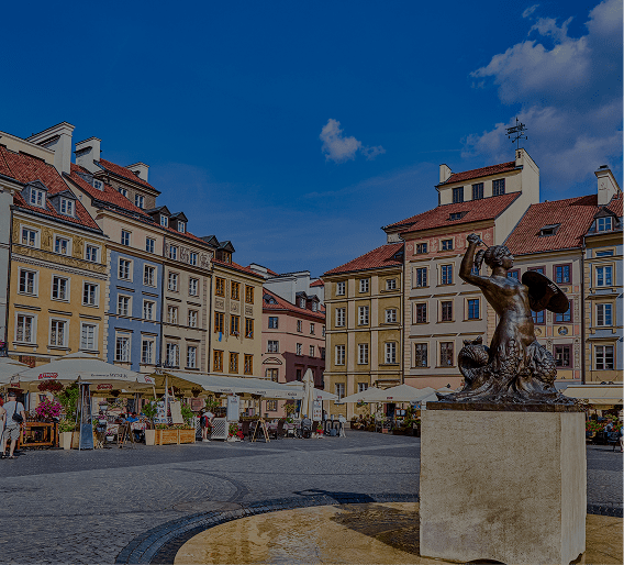 Historic buildings in Warsaw's Old Town